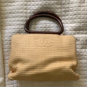 Vintage Chanel raffia purse